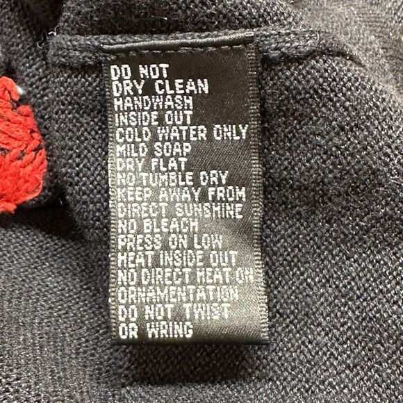 Michael Simon Small Beaded Embroidered‎ Floral Flower Sweater Cardigan Black EUC - Picture 7 of 8